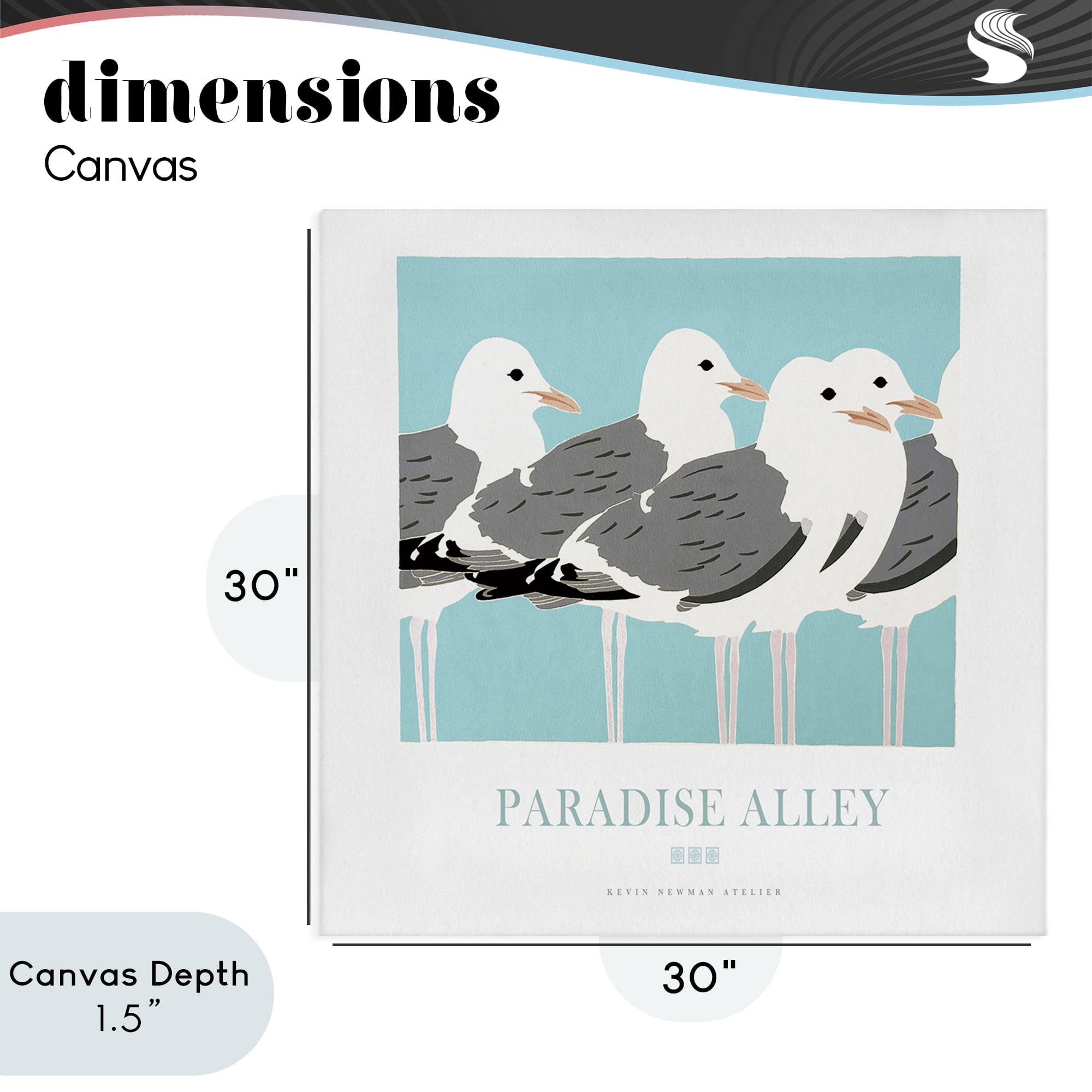 Stupell Industries Paradise Alley Seagull Gathering Canvas Wall Art, design by Jadei Graphics