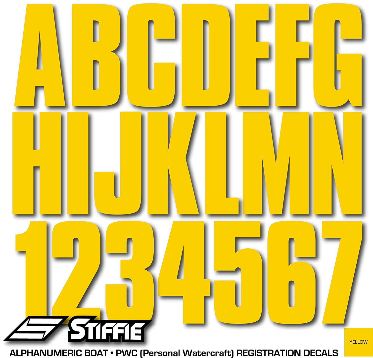 STIFFIE Uniline Yellow 3" AlphaNumeric Identification Custom Kit