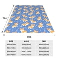 thumbnail image 3 of Salouo Corgi Print Bed Blankets,Flannel Blanket Comfortable Air Conditioning Blanket Lightweight Blanket for Sofa Bed Travel & Couch -60"x50", 3 of 8
