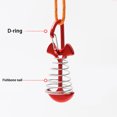 thumbnail image 3 of YAOMOBB Deck Pegs 5 Piece D Buckle Design Fishbone Tent Pegs Quick Release Windproof Compact Size with Spring for Tent Stakes Wind Rope Deck Pegs, 3 of 4