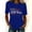 Blue, variant on VLOOCKLW Patriotic Shirts Women Graphic 2026 Trendy Printed Casual Short Sleeve Round Neck Top Independence Day