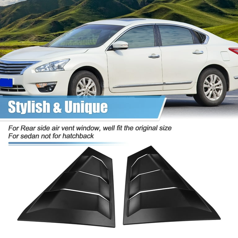 1 Pair Rear Side Window Louvers Air Vent Scoop Streamline Shades