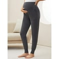 thumbnail image 5 of Yawrut Women's Dark grey Maternity Pants, Casual High Waist Abdominal Support Leg Bundle Sports Casual Pants, 5 of 7