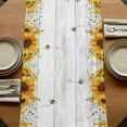 thumbnail image 5 of Table Runners 70 Inches Long Dress Scarves, Sunflower Truck Farmhouse Coffee/Dining/Kitchen Table Decor, Holiday Table Runner, Summer Botanical Elegant Pastoral Floral Wooden 13x70 Inch, 5 of 9