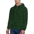 thumbnail image 3 of Naloa Emerald Green Sparkling Men's Casual Hooded Collar Drawstring Hoodies Pullover Sweatshirts Casual Long Sleeve Shirts-3X-Large, 3 of 7