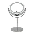 thumbnail image 2 of Keenso Double Sided Round LED Makeup Mirror,Lighted Magnifying Makeup Mirror,LED Light Makeup Mirror Round Double Sided 1X 7X Magnifying Mirror Standing Mirror For Home Bathroom, 2 of 8