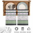 thumbnail image 5 of Green Stripes Abstract Kitchen Towels Set of 1, Geometric Spring Flowers Rustic Absorbent Dish Towels for Kitchen, Microfiber Hand Towel, Quick Drying Tea Towel for Cleaning Decorative Dishcloths, 5 of 7