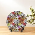 thumbnail image 6 of Bingfone Cute Dogs Puppy Print Bone China Dinner Decorative Plates,Handmade Ceramic Dinner Plate with Stand for Home Club-8in, 6 of 6