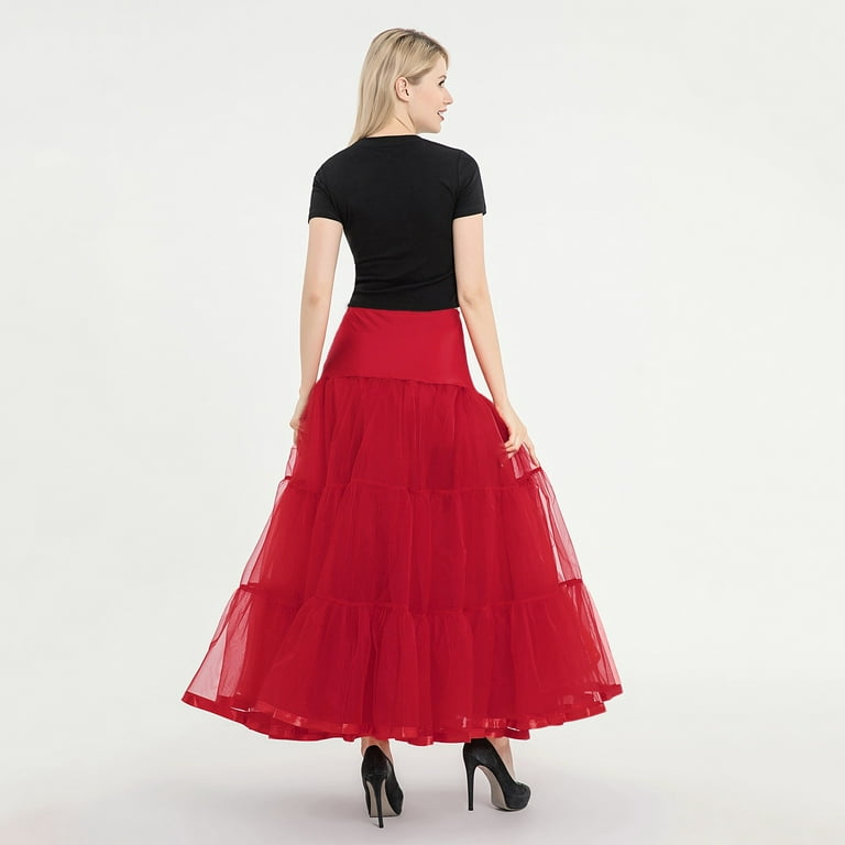 Womens Skirts Woman Floor Length Boneless Skirt A Wedding Dress Skirt  Support Skirt Long Petticoat