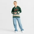 thumbnail image 3 of Women's Fanatics  Green Minnesota Wild Icing Long Sleeve Lace Up Sweatshirt, 3 of 7