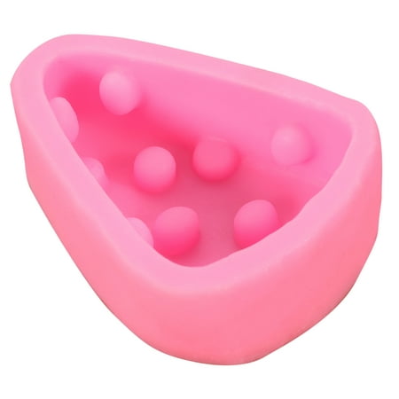 

Triangle Cheese Shape Mould Silicone Fondant Mold Cake Decorating Candy Chocolate Cookie Dessert Baking Tool (Pink)