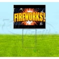 thumbnail image 1 of Fireworks (18" x 24") Yard Sign, Includes Metal Step Stake, 1 of 6