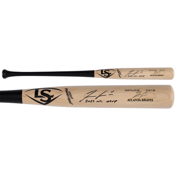 Ronald Acua Jr. Atlanta Braves Autographed Louisvile Slugger Game Model Bat with "2023 NL MVP" Inscription - Fanatics Authentic Certified