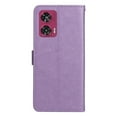 thumbnail image 3 of For Motorola Edge 50 Fusion 6.7" Cat&Bee Patterned Embossed Strong Magnetic Attachment/Closure, Card Slots/Pocket, PU Leather Flip Wallet Case ﻿,Purple, 3 of 7