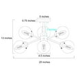 thumbnail image 6 of LNC 6-Light Modern Matte Gold and Globe Clear Glass Semi Flush-Mount For Living Room and Dining Room, 6 of 13