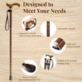 thumbnail image 3 of Bastones plegables y ligeros Merry Sticks para mujeres y hombres, ajustables y plegables para personas mayores, con ayuda para el equilibrio y la movilidad, mango ergonómico y correa de muñeca - Mader, 3 of 5