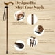 thumbnail image 3 of Bastones plegables y ligeros Merry Sticks para mujeres y hombres, ajustables y plegables para personas mayores, con ayuda para el equilibrio y la movilidad, mango ergonómico y correa de muñeca - Mader, 3 of 5
