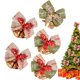 thumbnail image 1 of 15 piezas de lazos navideños con cascabeles, mini lazos de cinta, lazos de arpillera para coronas, lazos rojos, dorados y verdes, adornos colgantes de lazos de corona de Navidad para decoraciones de, 1 of 5