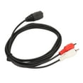 thumbnail image 4 of 5 Pin DIN Female To 2  Male Cable, Molded Strain Relief Connector PVC Improve  Clarity Easy Plugging and Unplugging Sound Adapter Cable 4.9ft  for VCR, 4 of 8