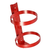 2 Pcs Iron Fire Extinguisher Bracket Mount Brackets Holder Red