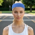 thumbnail image 2 of Unique Bargains Comfortable Headband Elastic Headband for Sport Deep Blue 1 Pc, 2 of 6