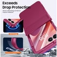 thumbnail image 4 of Vizvera para Motorola Razr 2024/Razr 2025 Funda de Teléfono con Tarjetero Bloqueo RFID, Protección de Bisagra Integrada, Protector de Pantalla-rojo Rosa, 4 of 9