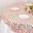thumbnail image 4 of BalsaCircle 72x72 in Blush Wavy Embroidered Sequined Tulle Square Table Overlay Party Events Decorations Supplies, 4 of 8