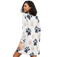 thumbnail image 2 of FORMRS Womens Long Sleeve Nightgowns Crew Neck Sleep Shirt Soft Pajamas Sizes S-3XL, Black Cat Paw, 2 of 8