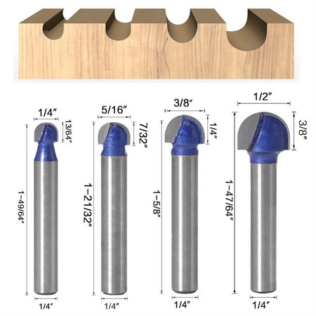 

Dheera Trimming Machine Cutter Head Round Bottom Digging Cutter Plate Slotting(4 Piece Set)