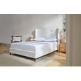 thumbnail image 3 of Queen Size Platform Bed, Elegant Bed Frame with Chenille Fabric, High Headboard, Wooden-slats Base, Metal Side Rails Frame, Simplicity Bed for Adults, Teens, Children, Cream White, 3 of 9