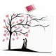 thumbnail image 3 of Árbol de huellas dactilares en lienzo para manualidades, bodas, decoración creativa y versátil con grafitis. Rosa, 3 of 9