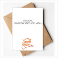 thumbnail image 1 of Cita el estudio de la comunicación y los medios de comunicación Nota en blanco del sobre de la tarjeta de agradecimiento, 1 of 4