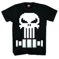 thumbnail image 1 of Punisher Pixel Punisher Logo T-Shirt Noir pour Homme / S, 1 of 1