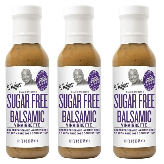 G Hughes' Sugar-Free Salad Dressings - Balsamic Vinaigrette Size: 3 Bottles