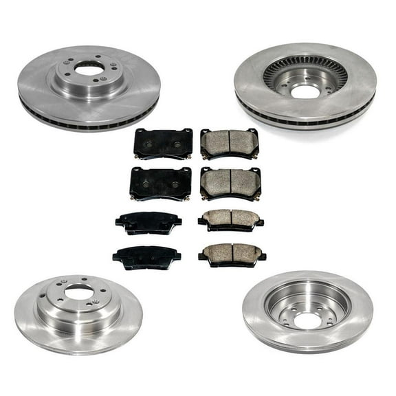 Disc Rotors & Ceramic Brake Pads for Hyundai Genesis 3.8L 12-14 4 Door Sedan