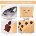 thumbnail image 5 of Estuche de pie para niños brillar Kawaii marrón, 5 of 5
