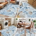 thumbnail image 5 of Blue Coastal Area Rugs 3'x5', Washable Small Throw Rugs for Living Room Bedroom, Country Nautical Starfish Coral Seashells Indoor Outdoor Rug Non-Slip Low Pile Carpet Runner Reversible Floor Mats, 5 of 8