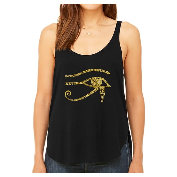 LA Pop Art Women's Premium Word Art Flowy Tank Top - EGYPT