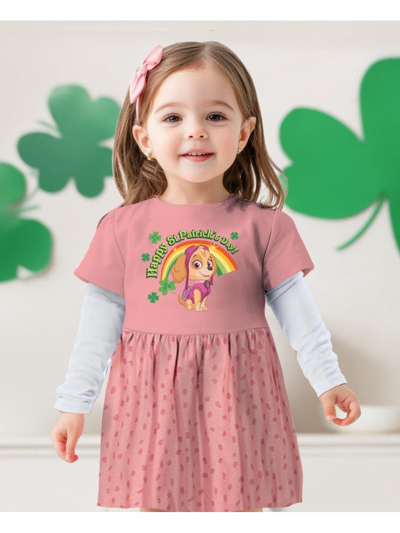 Tstars St Patricks Day Paw Patrol Skye Lucky Dress Infant Toddler Fine Jersey Dress 3T Mauvelous Spot Tstars St Patricks Day Paw Patrol Skye Lucky Dress Infant Toddler Fine Jersey Dress 3T Mauvelous Spot