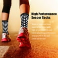 thumbnail image 5 of Ultrafun 5 Pairs Men’s Soccer Socks Grip Socks Soccer Cushined Non Slip Grip Sports Football Basketball Socks (Red), 5 of 7