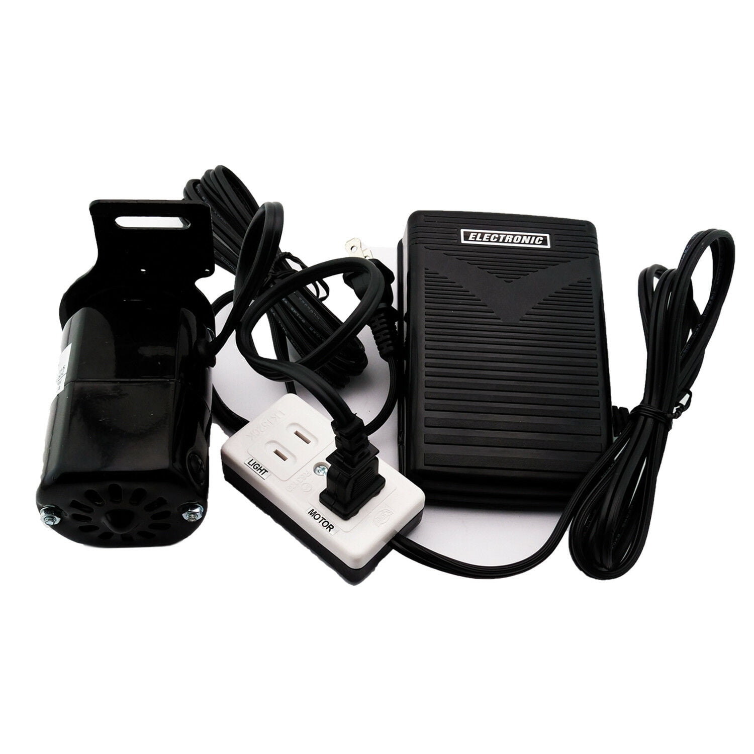 Home Sewing Machine Motor & Pedal W/ Light & Motor Block 110 Volt 90W