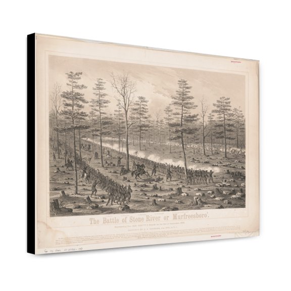Canvas Print: The Battle Of Stone River Or Murfreesboro'
