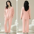 thumbnail image 4 of Pajamas For Women Set Christmas Women's Petite Set Petite Length Tunic Top Wide Leg Pants Pajama Set, 4 of 7