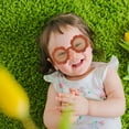 thumbnail image 3 of Nuevas gafas de sol para niños, redondas y bonitas, con diseño de flores, para niños y niñas, resistentes a los rayos ultravioleta, bonitas gafas de sol R9L8, 3 of 8