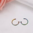 thumbnail image 6 of Guyelim Nose Ring 2 pcs Unisex Surgical Titanium Steel Open Nose Ring Nose Piercing 8mm (Colorful), 6 of 10