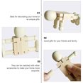 thumbnail image 4 of Juego de 5 piezas de madera con forma de robot embrionario blanco, figuras sin terminar, juguetes de escritorio, manualidades, muñecos de clavija en blanco, 4 of 6