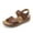 BROWN, variant on DREAM PAIRS Women's Comfortable Dressy Flats Sandals Open Toe One Band Casual Walking Sandals for Summer