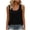 Black -CU21, variant on Bohemian Linen Tank Top for Women Loose Fit Crew Neck Sleeveless Shirts Strap Lace Camisole Summer Tops Curved Hem Purple 2XL