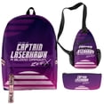 thumbnail image 2 of MNHFKGP Captain Laserhawk 3D print Oxford Cloth Shoulder Backpack 3 Pieces Sets PackStudent School Bag, 2 of 2