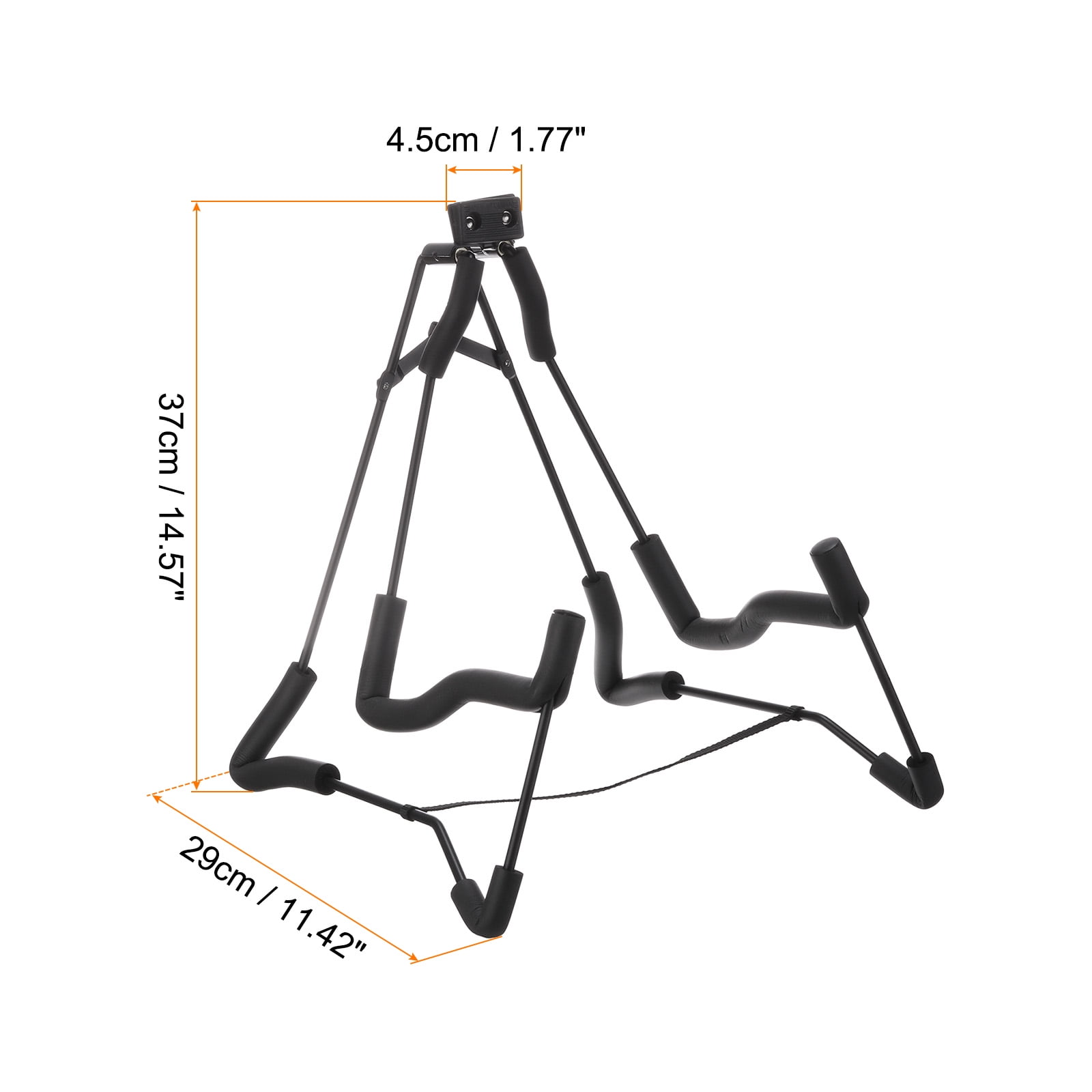 Uxcell Guitar Stand, Folding A-Frame Guitar Stand Floor Adjustable and Folding Guitar Stand for Guitars, Bass, Black